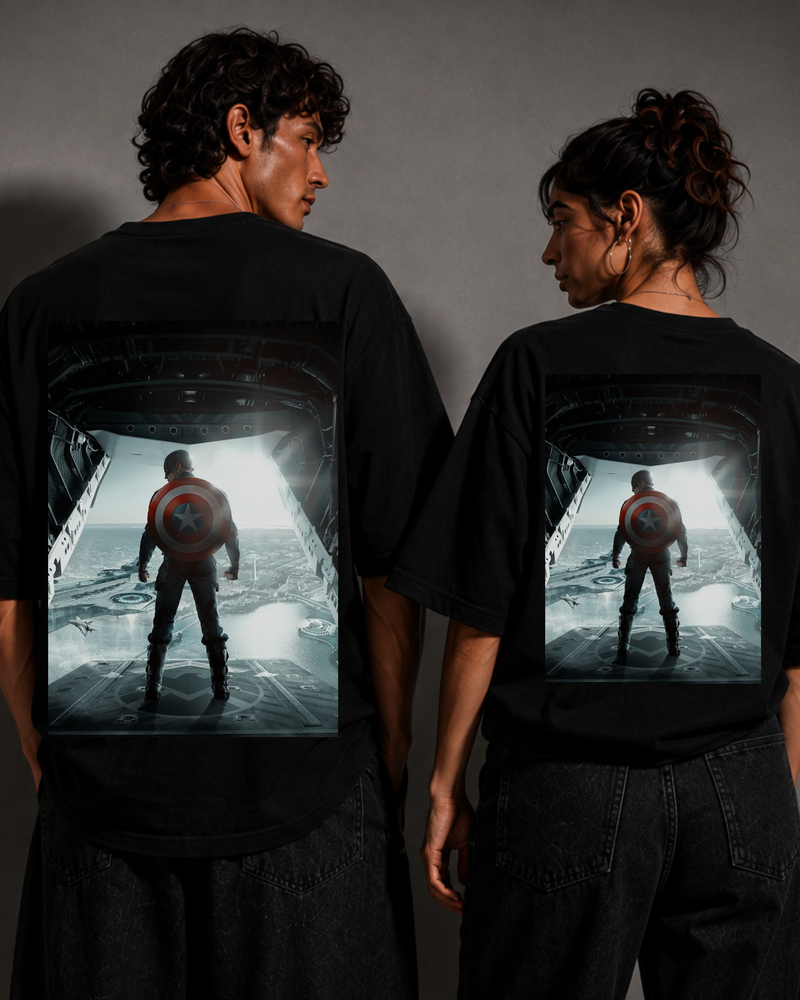 WORTHY — Captain America Premium Oversized T-Shirt