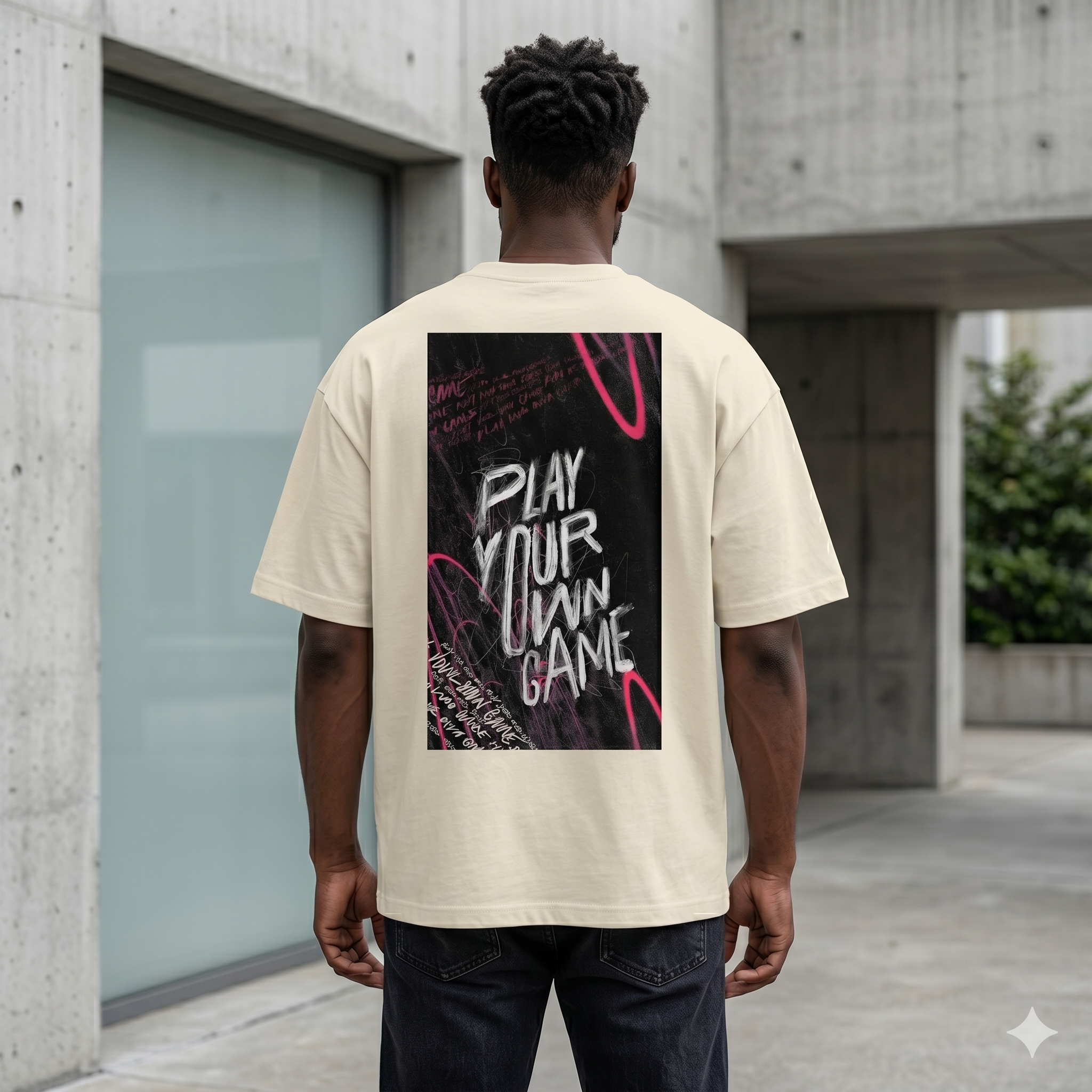 "PLAY YOUR OWN GAME" OVERSIZED T-SHIRT