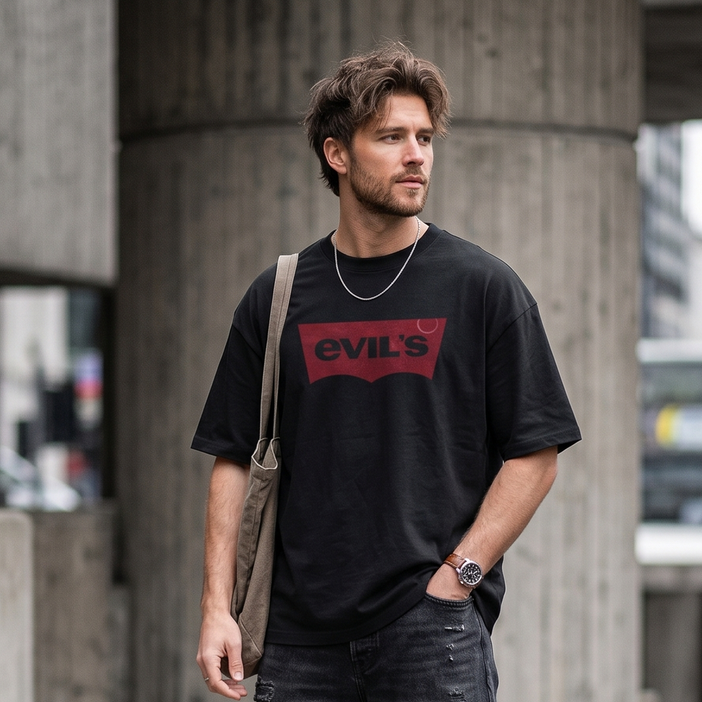 "EVIL'S" HEAVYWEIGHT OVERSIZED T-SHIRT
