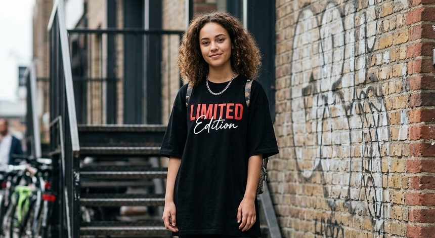 Limited Edition - Bold Text Oversized T-Shirt