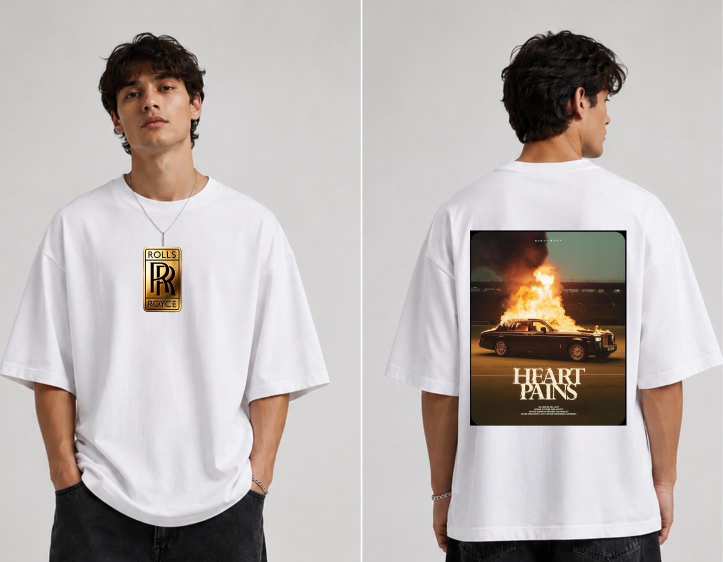 GLiTCH // Heart Pains Premium Oversized T-shirt // RR
