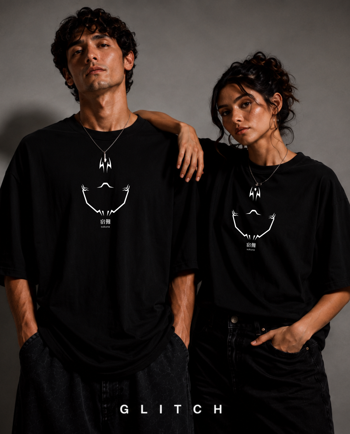 KING OF CURSES — Sukuna Premium Oversized T-Shirt