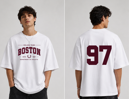 GLiTCH // Varsity Premium Oversized T-shirt // BOSTON97