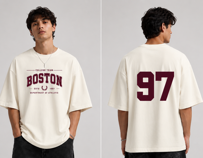GLiTCH // Varsity Premium Oversized T-shirt // BOSTON97