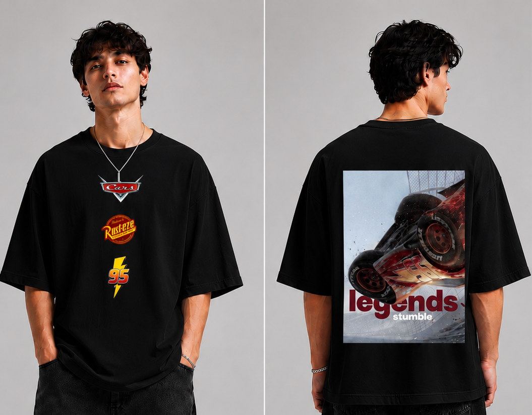 GLiTCH // Legends Never Stall Premium Oversized T-shirt // Cars Edition
