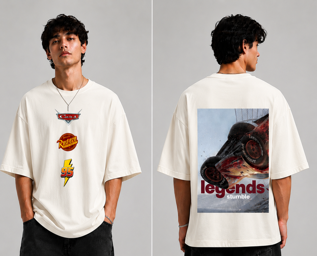 GLiTCH // Legends Never Stall Premium Oversized T-shirt // Cars Edition