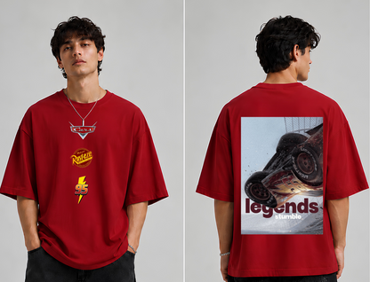 GLiTCH // Legends Never Stall Premium Oversized T-shirt // Cars Edition