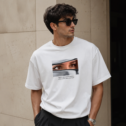Brown Eyes Graphic Oversized Tee | GLiTCH
