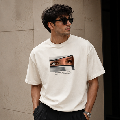 Brown Eyes Graphic Oversized Tee | GLiTCH