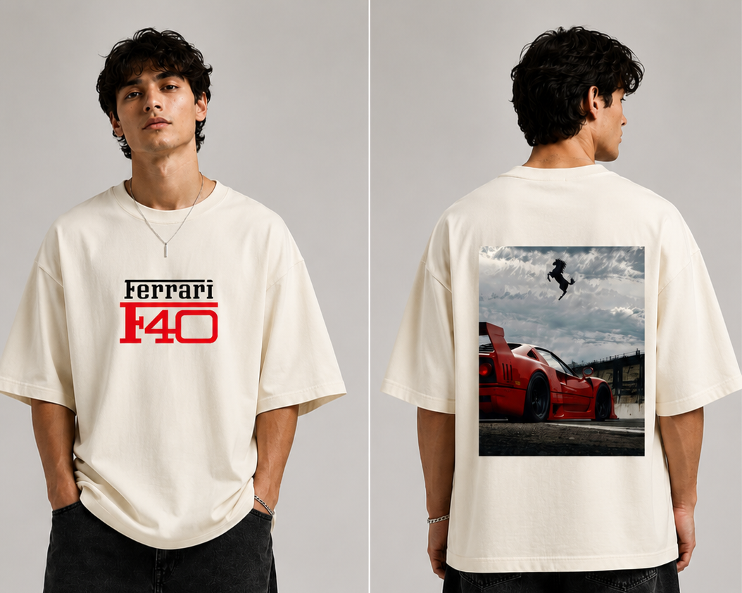 GLiTCH // Ferrari F40 Premium Oversized T-shirt // F40
