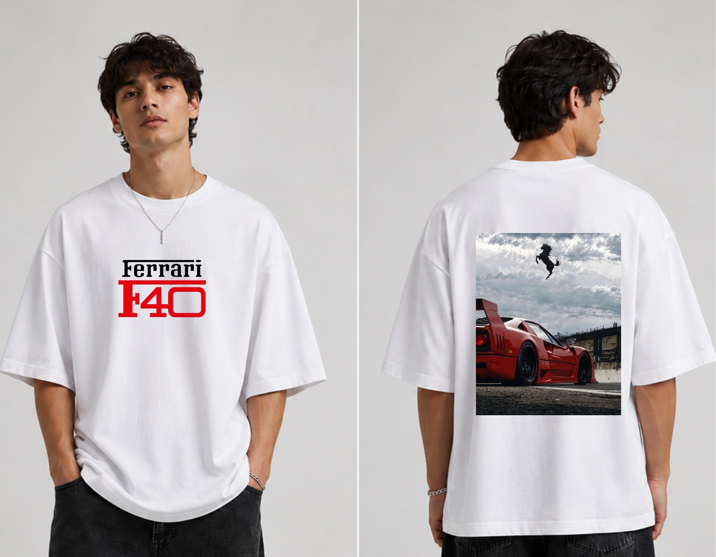 GLiTCH // Ferrari F40 Premium Oversized T-shirt // F40
