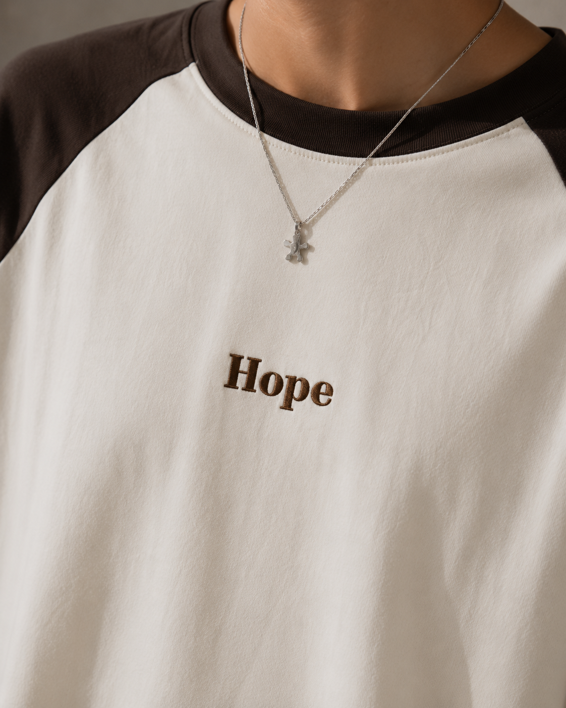 HOPE — Embroidered Oversized Raglan T-shirt