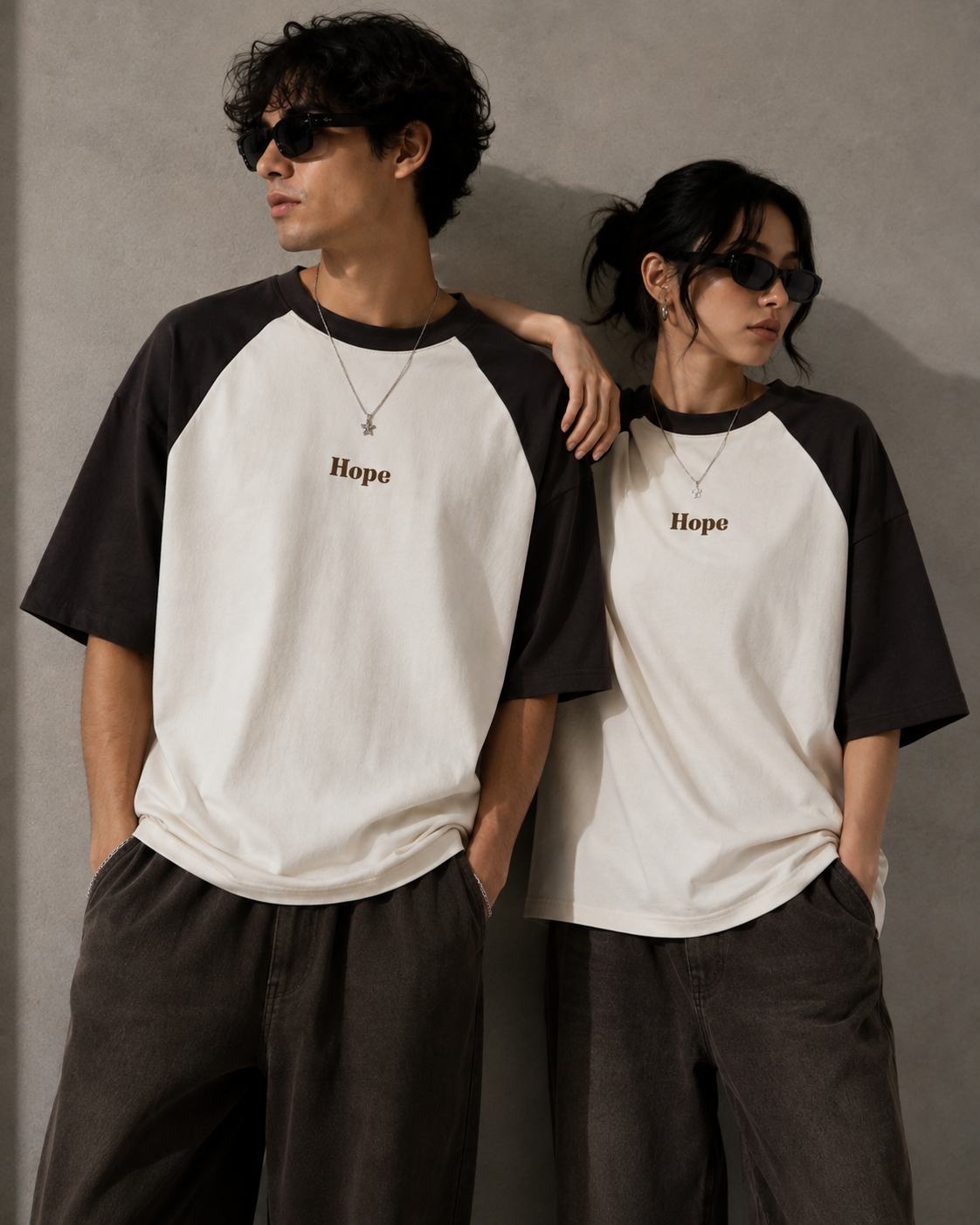 HOPE — Embroidered Oversized Raglan T-shirt