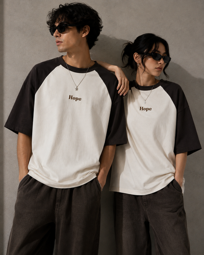 HOPE — Embroidered Oversized Raglan T-shirt
