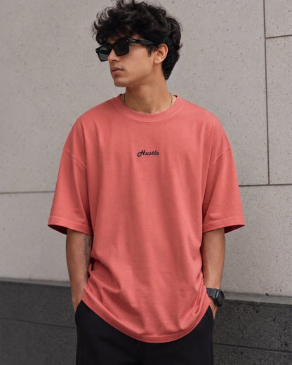 Hustle Signature Oversized T-Shirt | Embroidery | GLiTCH