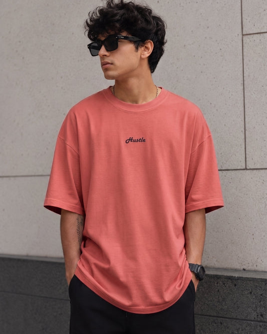 Hustle Signature Oversized T-Shirt | Embroidery | GLiTCH