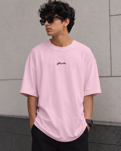 Hustle Signature Oversized T-Shirt | Embroidery | GLiTCH