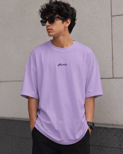 Hustle Signature Oversized T-Shirt | Embroidery | GLiTCH