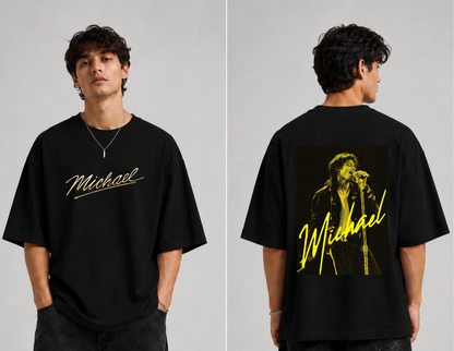 GLiTCH // The Golden Signature Premium Oversized T-shirt // MJ