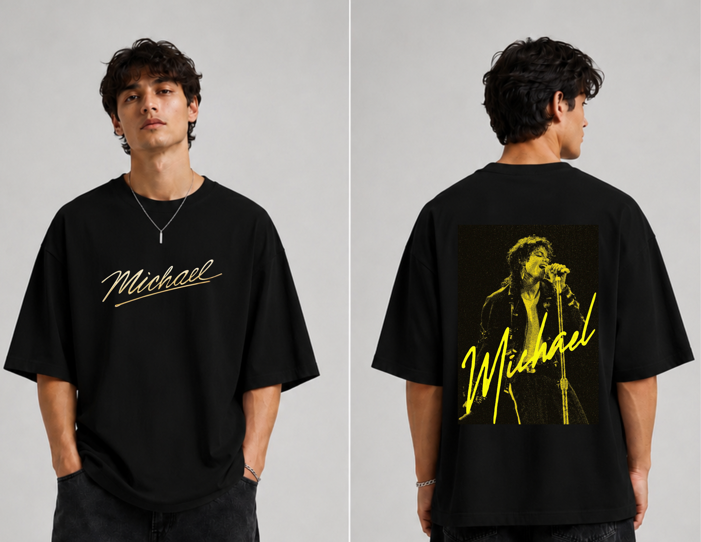 GLiTCH // The Golden Signature Premium Oversized T-shirt // MJ