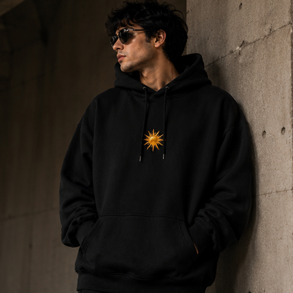 धैर्यं सर्वस्य साधनम् Oversized Hoodie | GLiTCH