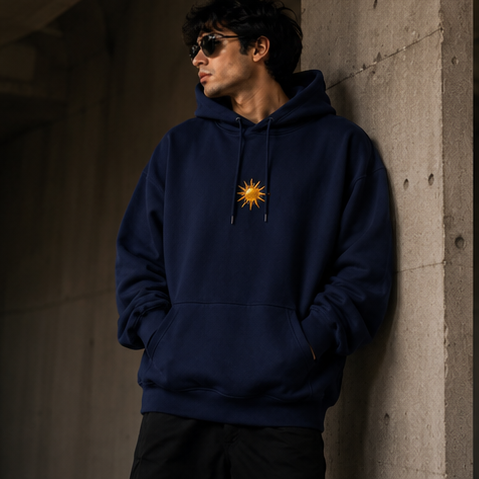 धैर्यं सर्वस्य साधनम् Oversized Hoodie | GLiTCH