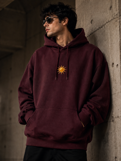धैर्यं सर्वस्य साधनम् Oversized Hoodie | GLiTCH