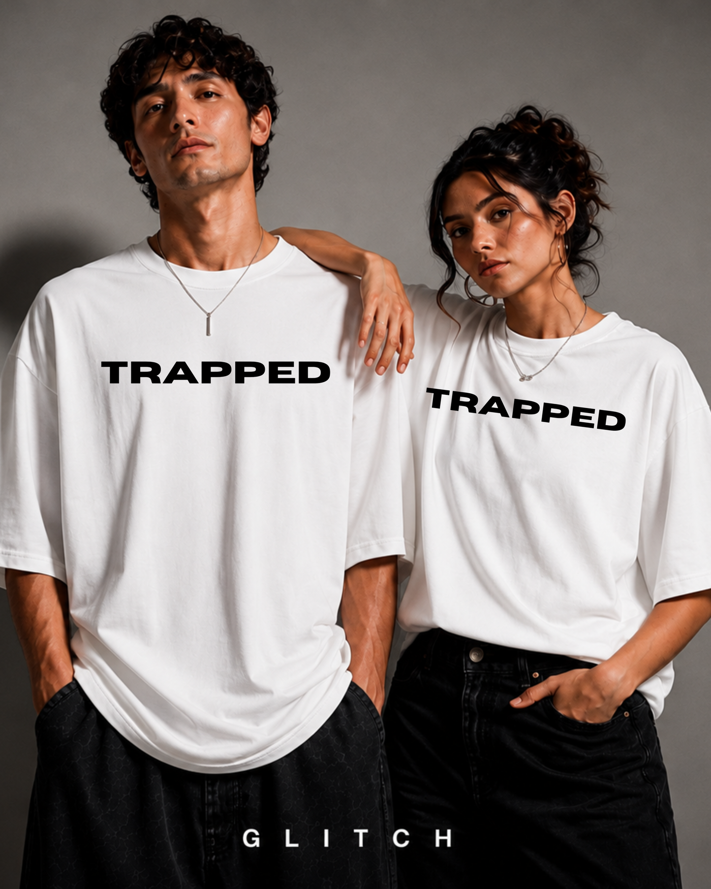 TRAPPED -- Oversized Premium T-shirt
